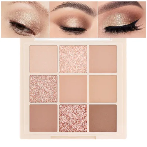 Vista 19 de CAKAILA Paleta de sombra de ojos mate de 10 colores, color gris y gris topo, paleta de sombra de ojos neutra, paleta de maquillaje de larga