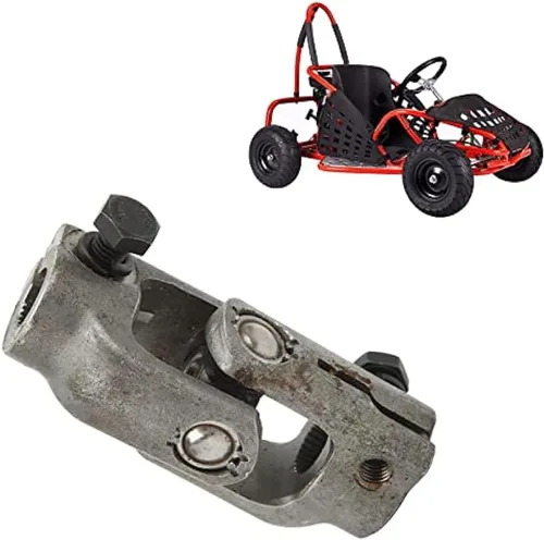 Vista 5 de Junta universal de dirección 30T 0.551 in aleación de acero resistente nudillo de dirección junta compatible con Go Karts ATV UTVs