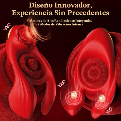 Vista 4 de Anillo Vibrador para el Pene para Parejas, Juguete Sexual para Hombres y Mujeres, Anillo de Pene Masculino Funda de Silicona Juguetes para Adultos