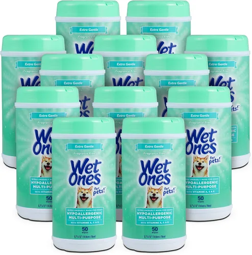Vista 10 de Wet Ones Paquete mixto de 13 toallitas húmedas para humanos y mascotas, hipoalergénicas, 10 paquetes de toallitas para manos y cara para piel