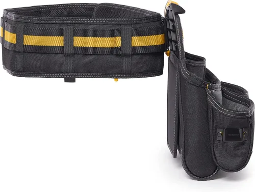 Vista 5 de ToughBuilt Serie ClipTech – Juego de cinturones de herramientas Pro Framer de 3 piezas, sistema modular ClipTech con 2 bolsas profesionales