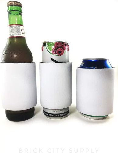 Vista 2 de Blanco Slap Can Cooler Blanks-Sublimation 3-5-10-20-50-100 paquetes de neopreno a granel (1)