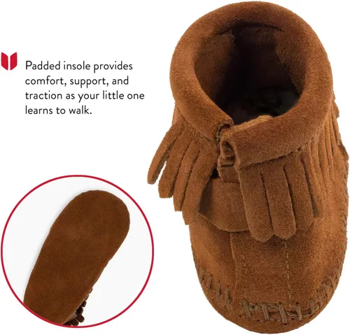 Vista 4 de Minnetonka Botín con solapa trasera de velcro (niño)