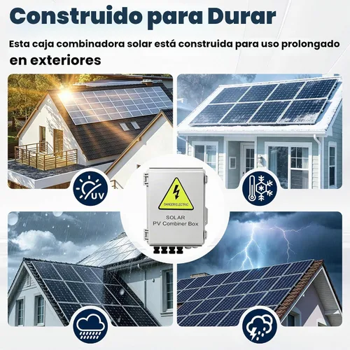 Vista 4 de Caja del combinador del picovoltio de 4 cuerdas, prenda impermeable plástica IP65, fusible 15A y disyuntor 63A