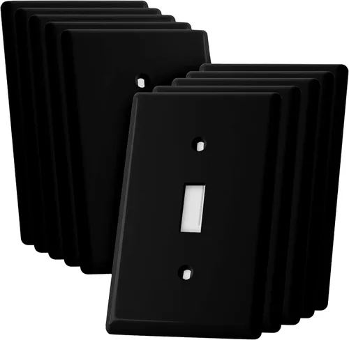 Vista 17 de Cubiertas para interruptores de luz azul Bates - Paquete de 2, cubierta de placa de salida, cubiertas de interruptor con luz azul