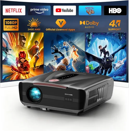 Vista 11 de Proyector inteligente 4K True 2300ANSI Proyector diurno con WiFi, Bluetooth, NFC, aplicaciones, enfoque automático/Keystone, proyector Ultra HD