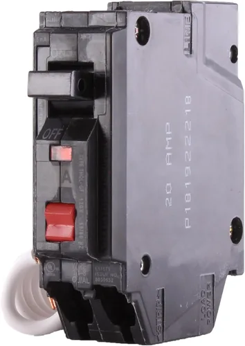 Vista 3 de ABB Q-Line® THQL1120GFTP 20A GFCI Disyuntor • Interruptor enchufable de un solo polo • 120/240V, 10 kAIC • Magnético Térmico • Interruptor