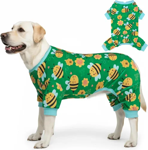 Vista 28 de KYEESE - Pijama de terciopelo para perros, con patrón de patos amarillos, ropa elástica y suave para cachorros y perros pequeños, mameluco cómodo