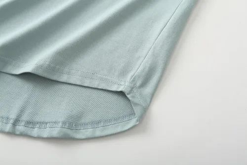 Vista 6 de KLIEGOU Camiseta larga 100% algodón para hombre, preencogida, suave 66 Gris Azul