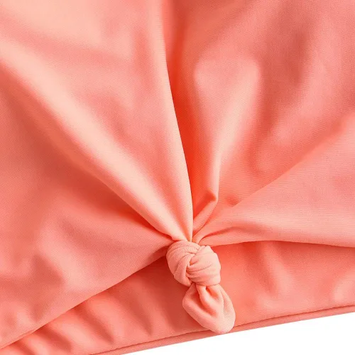 Vista 3 de ZAFUL Women's Front Knot Bikini Tops Crop Tankini Top Scoop Neck Padded Bathing Suit Tops
