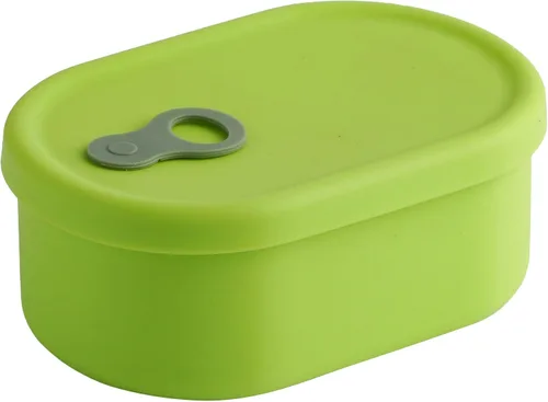 Vista 21 de Recipiente de comida de silicona coreana con ventilación de vapor, manzana verde 4pc