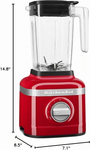 Vista 5 de KitchenAid K150 Batidora de trituración de hielo de 3 velocidades con 2 tarros de licuadora personal - KSB1332Y - Passion Red