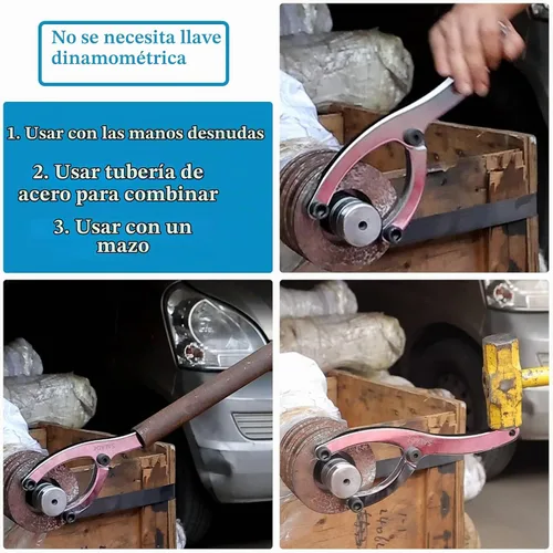 Vista 3 de Salade Llave de tuerca prensaestopas pesada de 10 pulgadas con mango, llave inglesa ajustable para quitar prensaestopas hidráulicas de menos de 7