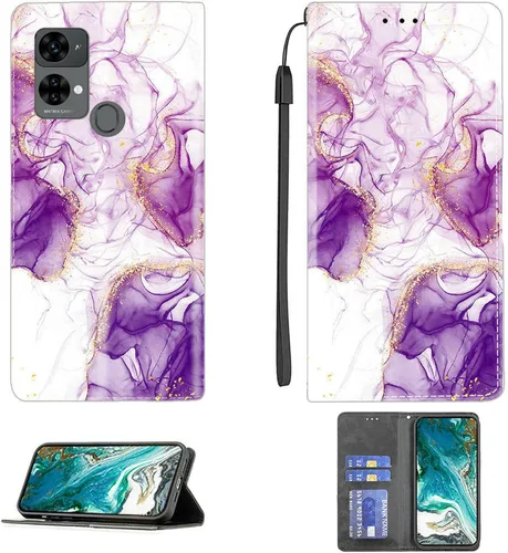 Vista 15 de Aroepurt Funda para UMIDIGI G1 Plus compatible con UMIDIGI G1 Plus Funda para teléfono Funda de piel sintética con función atril magnética CPT15