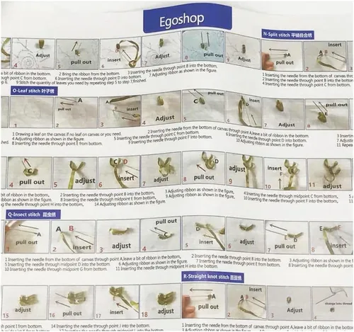 Vista 5 de Kit de bordado de cinta, pájaros cantantes, decoración de pared, kit de bordado de cinta con instrucciones en inglés
