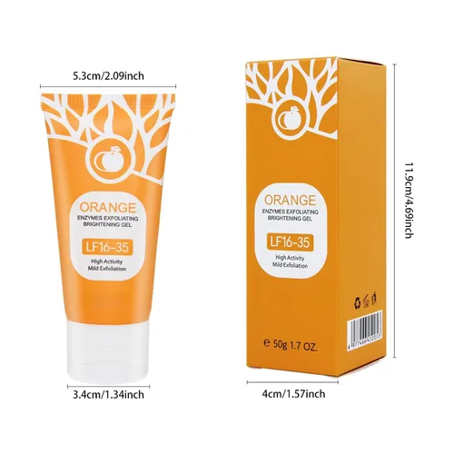 Vista 7 de Gel exfoliante facial con enzima naranja suave: limpieza profunda de poros e hidratación duradera, exfoliante ideal para todo tipo de piel (1 unidad)