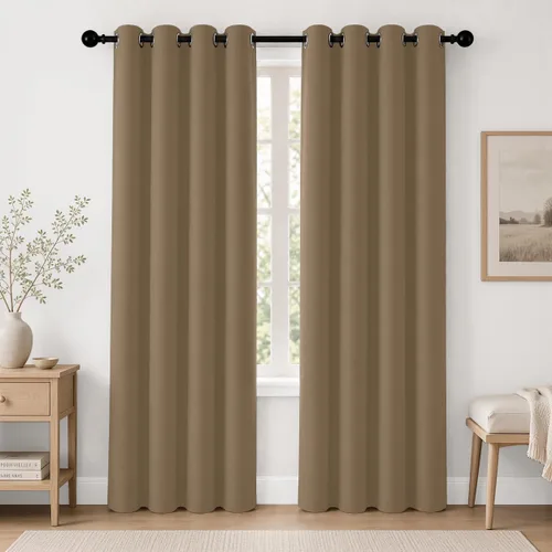 Vista 45 de Cortinas de oscurecimiento de habitación de 84 pulgadas de largo para dormitorio, sala de estar, cortinas térmicas aislantes con ojales