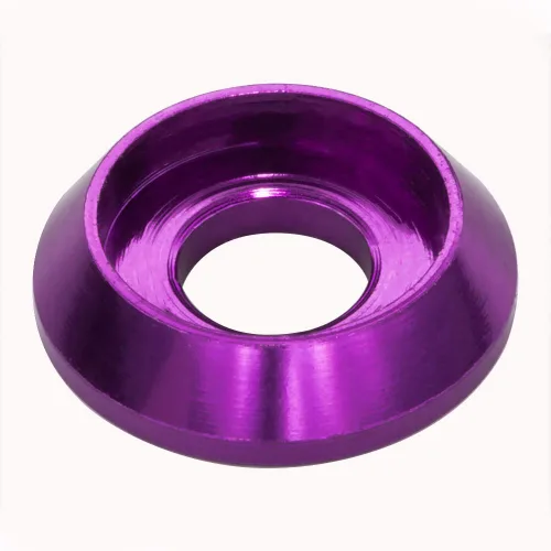 Vista 15 de [60PCS] Arandelas de avellanado M3 Color Negro, Aleación de aluminio anodizado, Juntas de arandelas de cabeza Cuña de Copa para Tornillo