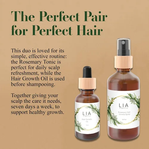 Vista 7 de Lia Organics Spray de cuero cabelludo para el crecimiento del cabello con romero