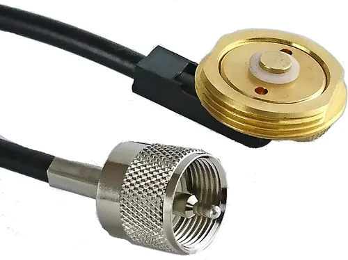 Vista 7 de Soporte de antena NMO de latón macizo con conector UHF macho PL259 cable coaxial RG58/U de 10 pies para antena celular Ham UHF VHF CB