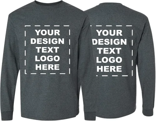 Vista 11 de Camiseta personalizada de manga larga para hombres y mujeres, añade tu propio diseño, logotipo, texto, foto, camiseta de manga larga personalizada