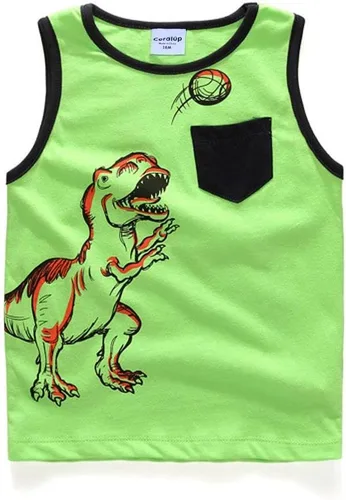 Vista 47 de Camisetas sin mangas de algodón suave para niños pequeños, paquete de 3