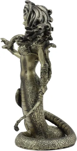 Vista 5 de Ebros Mitología griega El hechizo seductor de Medusa Estatua de 8 pulgadas de alto tentación de la diosa demoníaca Medusa Gorgonic Sister Figurine