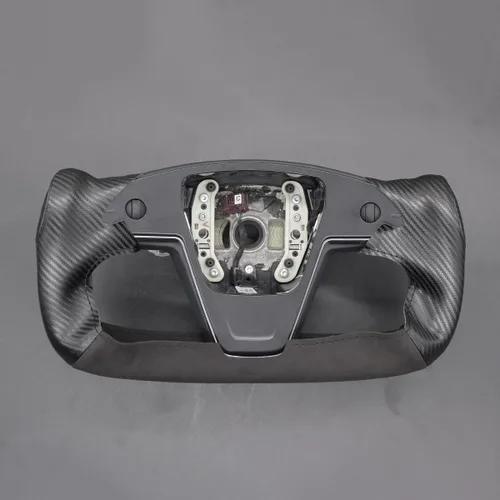 Vista 3 de MEWANT Fundas de volante para volante estilo yugo para Tesla Model S 2021-2023/Model X 2021-2023