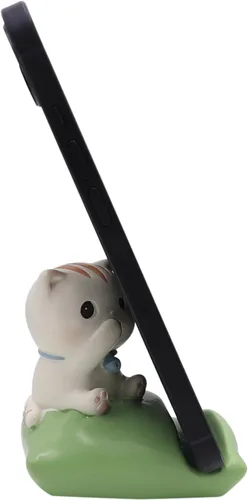 Vista 5 de BOLLEY JOSS Soporte de escritorio para teléfono celular, soporte de resina para teléfono inteligente con animales lindos para oficina, manos libres