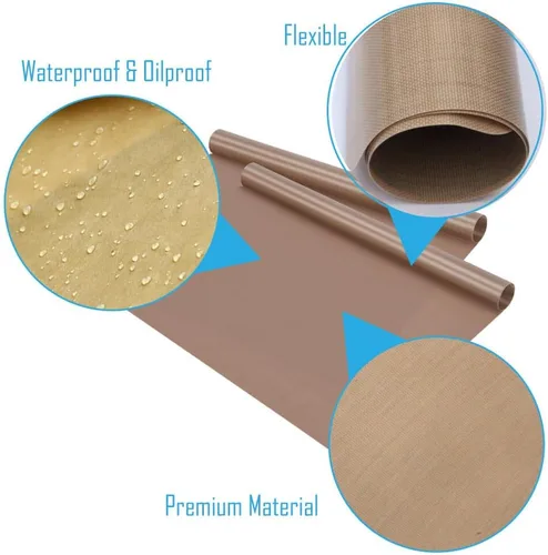 Vista 4 de Selizo Paquete de 10 láminas de teflón de PTFE para prensa de calor de 16 x 24 pulgadas, antiadherente, resistente al calor