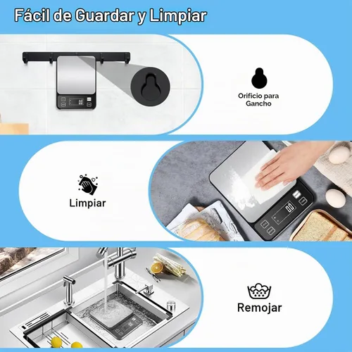 Vista 8 de Diyife Báscula de cocina grande de 22 libras con 0.004 oz de alta precisión