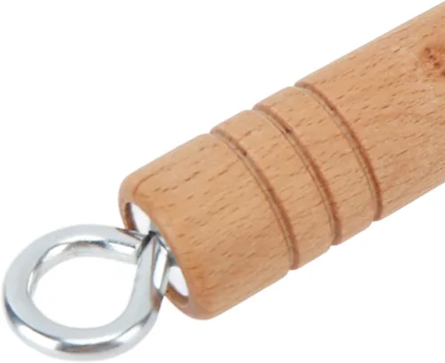 Vista 5 de Mini sartén antiadherente, mini sartén de hierro fundido, mango de madera maciza, mini sartén presazonada para cocinar en interiores y exteriores