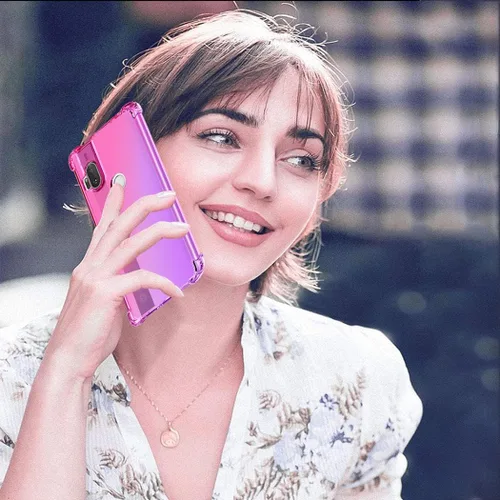 Vista 6 de Funda para Moto One Hyper Case, Motorola One Hyper XT2027 Linda funda para niñas, degradado, delgada, antiarañazos, suave TPU funda protectora a