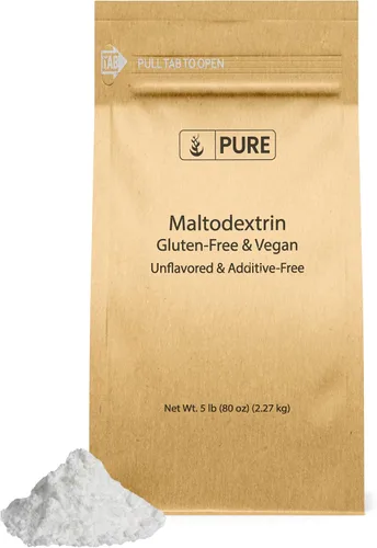 Vista 2 de PURE ORIGINAL INGREDIENTS Paquete de maltodextrina y carbonato de calcio, 5 libras cada uno, conservantes de alimentos, grado alimenticio