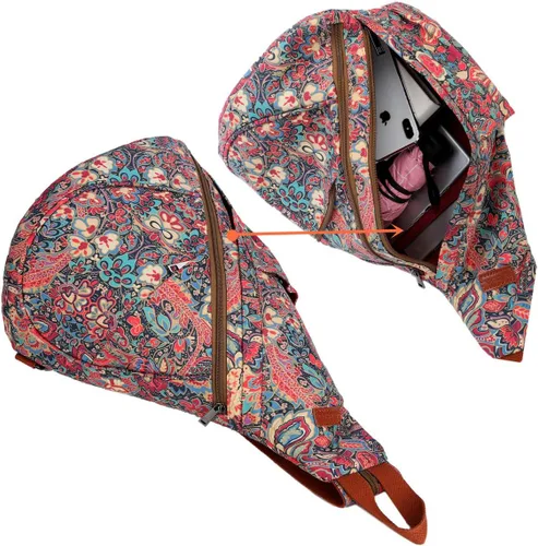 Vista 5 de Baosha Bolso bandolera colorido para mujer, mochila cruzada para el hombro, casual, viajes, senderismo, XB-10