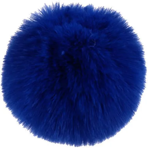 Vista 2 de 16 piezas DIY Pom Pom Llavero de piel de conejo sintética llavero para sombrero etiqueta de teléfono, colgante de bolso