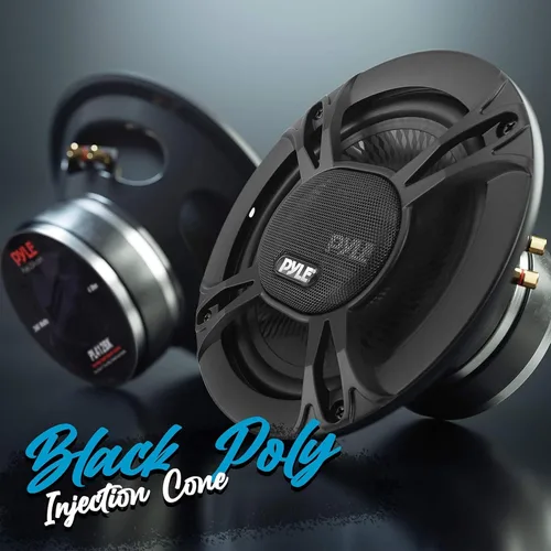 Vista 6 de Pyle Altavoces estéreo universales de 2 vías para automóvil, 240 W, 4 pulgadas, audio coaxial profesional potente, altavoz universal de repuesto