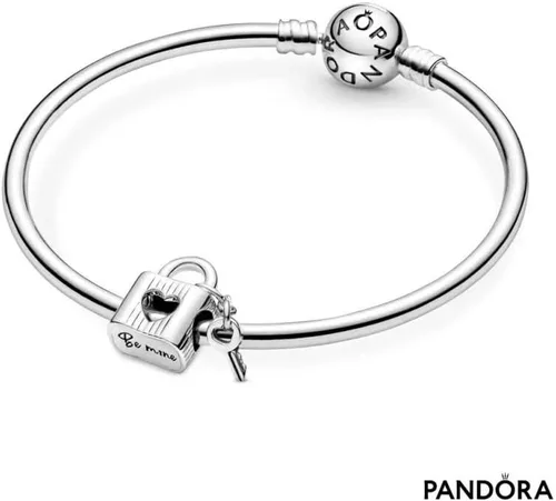 Vista 5 de PANDORA Candado y dije de llave de corazón No es una piedra preciosa