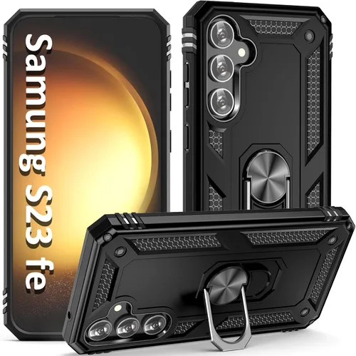 Vista 7 de ADDIT Funda S23 para Samsung Galaxy S23 de 6.1 pulgadas, con anillo de soporte, soporte ajustable, grado militar, protección resistente, a prueba