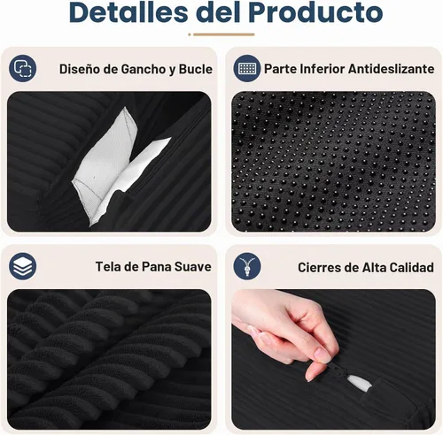 Vista 4 de COMAX - Sofá biplaza sin hueso, sofá cama convertible de 59 pulgadas, futón Negro - 59
