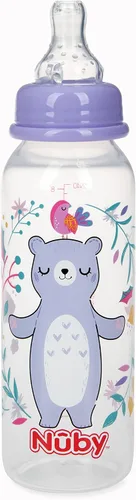 Vista 5 de Nuby - Botella impresa antiderrames, 1 paquete de 1 botella, 8 onzas, los colores pueden variar