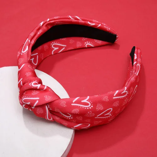 Vista 55 de YAHPERN Diadema para el día de San Valentín para mujer, colorida diadema de algodón con estampado de corazón de conversación XOXO Love, diadema