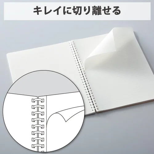 Vista 4 de Kokuyo Cuaderno de gráficos en espiral, 8.3 x 5.8 pulgadas, cuaderno de negocios A5 de anillo suave con cuadrícula de 0.197 in, 70 hojas perforadas
