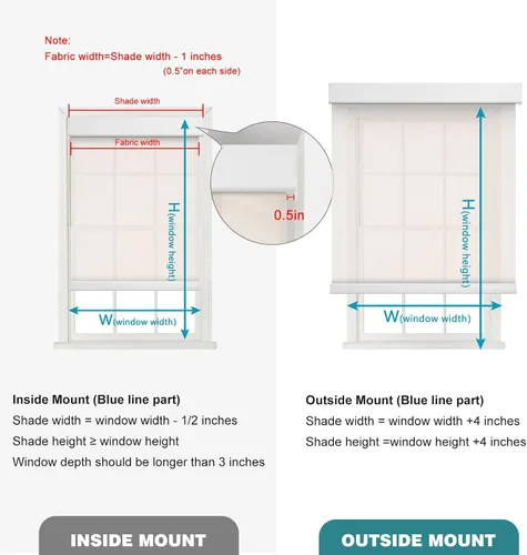Vista 6 de Changshade Persianas enrollables solares inalámbricas para ventanas, persianas enrollables personalizadas con 5 % de apertura, filtro de luz
