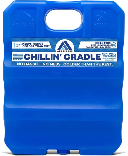 Vista 4 de Artic Ice Chillin' Cradle Series, paquete de hielo reutilizable de larga duración, XL, azul, 5 libras