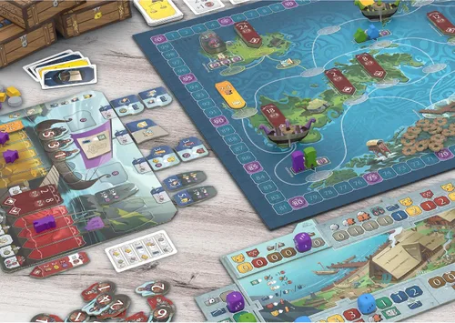 Vista 5 de Karvi - Juego de mesa - Saga vikinga de incursión y comercio. Juego de aventura épica, juego de estrategia para niños y adultos, a partir de 12