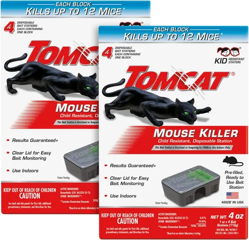 Vista 13 de Tomcat Mouse Killer - Estación desechable resistente a los niños, 1 estación de cebo prellenada lista para usar (paquete de 12)