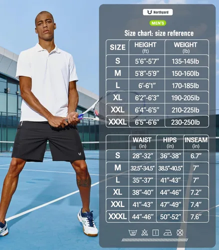 Vista 6 de NORTHYARD Pantalones cortos deportivos para correr para hombre, 5 pulgadas, 7 pulgadas, 9 pulgadas, entrenamiento, gimnasio, tenis, secado rápido
