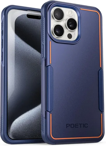 Vista 10 de Poetic Neon Series - Funda compatible con iPhone 15 Pro de 6.1 pulgadas (versión 2023), funda protectora de doble capa, resistente, resistente, Negro