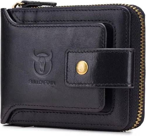 Vista 5 de Hebetag Cartera de cuero para hombre, organizador de muñeca